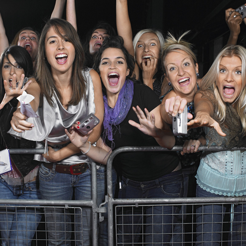 Crowd of young women